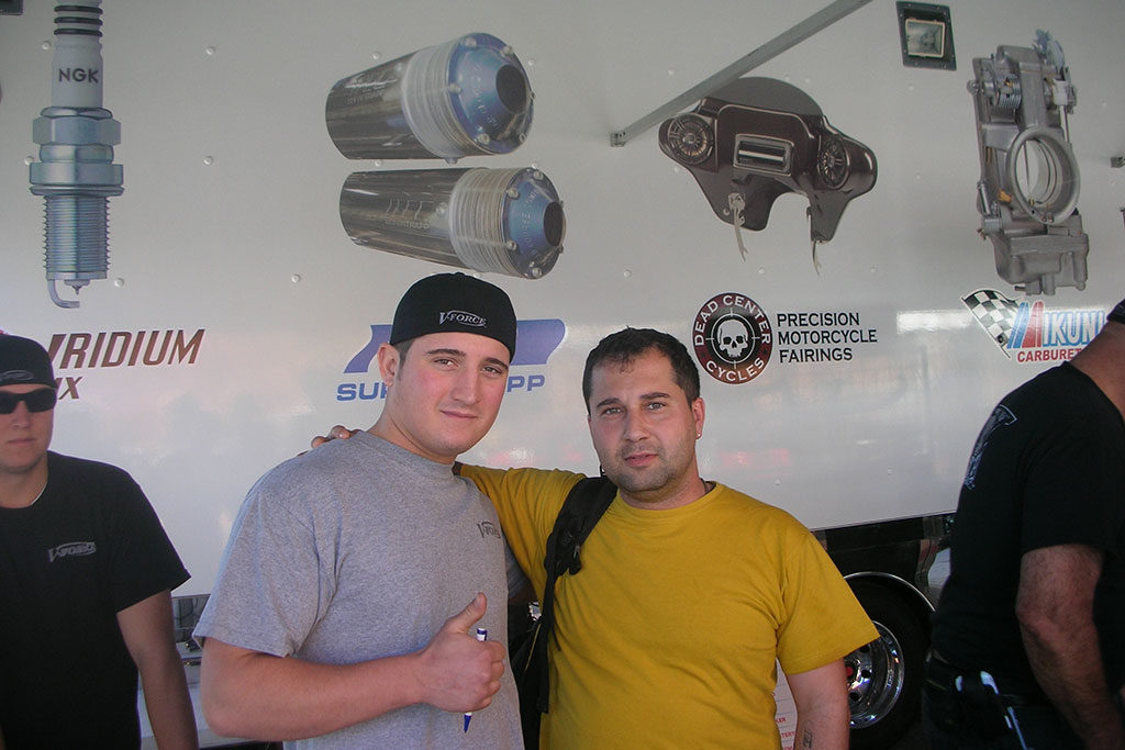 Fran Manen with Cody Connelly of Orange Country Chopper